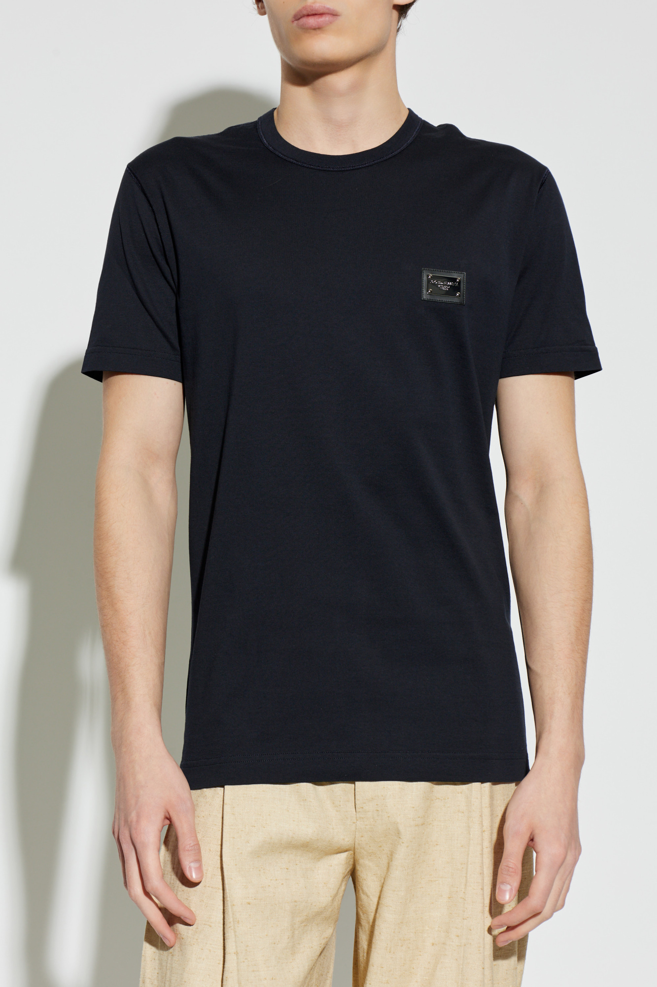Dolce & Gabbana T-shirt with logo patch | Men's | Vitkac